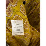 Rachel Roy Women's  XL Mustard Yellow Brown Patterned Long Sleeve Blouse Photo 7