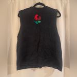 Women’s Black Bobbie Brooks Vintage Christmas Sweater Vest Size L Photo 1