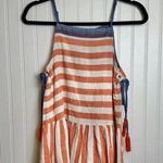 THML  red + white + blue striped sleeveless tank with tassels size small J1 Photo 0