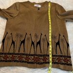 Alfred Dunner Vintage Giraffe One button Cardigan Top Petite Medium Safari Photo 10