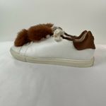 Topshop Womens Classic‎ Low Top White Pom Pom Sneakers Size 9.5 Brown Photo 1