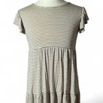 Olivia Rae  New York Striped Tiered Midi Dress Womens Size S Short Sleeve Photo 0