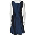 Max Mara Scoop Neck Knee-Length Dress Blue Size 2 Photo 4