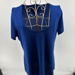 Lucy Tech Womens Short Sleeve Blue Workout T Shirt Size Large Exercise Photo 0