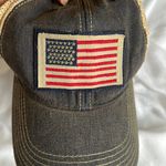 American Flag Trucker Hat Blue Photo 0
