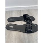 Nicole Miller New York Black Studded Jelly Flat Sandals Size 10 Photo 2