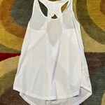 Zyia Active White Mesh Athletic Material Loose Long Tank Top Women’s Size Medium Photo 0