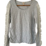 Sundance  Bellini Top Ruched Velvet Long Sleeve Womens Medium Photo 0