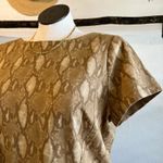 Ralph Lauren  Classic Easy Tan Snake Skin Short Sleeve T Shirt Dress Size 2X Photo 10