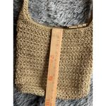 The Sak  Crochet Crossbody Bag Purse with Silver Magnetic Closure Women's Taupe Photo 3