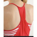 Lululemon  No Limits Tank too‎ Love Red Twin Stripe Size 10 Yoga Athleisure Top Photo 7