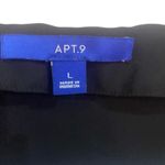 Apt. 9  black crewneck, long flow sleeve lace lined blouse large Photo 8