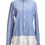 Jack Spade Warren Street NY Denim Colorblock Shirt Blue Photo 0
