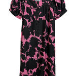 Moschino CheapandChic pink black floral A-line silk dress size Small Photo 0