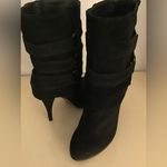 Joie  women black suede platform heel boots US 10 Photo 6
