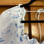 Hill House  Home Nesli Nap Midi Dress Blue Botanical Size Large Photo 3