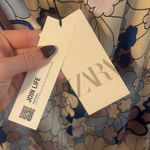 ZARA  Strapless Floral Dress - Blue and White Photo 5