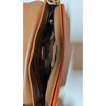 DKNY Soft Leather Bag Orange Chain Strap Crossbody/Shoulder Purse Photo 4