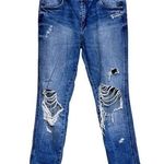 ZARA  Destroyed Jeans Blue Denim Distressed Women’s Size 4 Photo 0