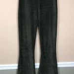 Aerie Women’s Small Long Groove On Ribbed Velour Green Flare Pull-On Pants Photo 0