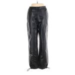 ZARA Black Faux Leather Jogging Pants - S Photo 1