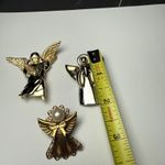Angel Christmas Holiday Lot Of 3 Brooch Pin Angels 1 Two Tone 2 Gold Tone Photo 13