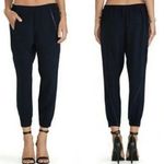 Vince  Satin‎ Trim Joggers Pull On Pants Navy Blue Size Large Relaxed Fit Photo 1
