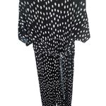 ASOS Black And White Polkadot Short Sleeve Wide Leg Belted Jumpsuit Photo 1