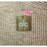Alo Yoga Alo Muse Hoodie Gravel Heather Tan Ribbed Stretchy Sweatshirt Sweater Pullover L Photo 12
