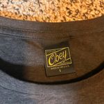 Obey Worldwide Floral Graphic T-Shirt Women's Gray Made in USA Photo 2