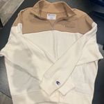 Champion  Authentic Athleticwear Womens Large Tan and White Sweater Photo 0