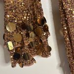 Mac Duggal style 94016 3D hanging disco Sequin copper Evening party Dress SZ 12 Photo 3