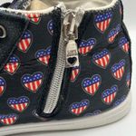 Love moschino Black High Top Sneakers With US Flags Inside Heart Shapes Photo 5