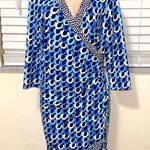 J. McLaughlin  Blythe Dress Faux Wrap In Catalina Cloth Size S (like new) blue Photo 0