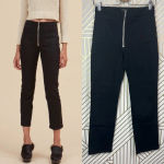 Rachel Comey  Zip Front Concur Denim Pant in Very Black Size US 2‎ Photo 1
