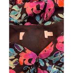 ASTR NWOT Women's Floral Long Sleeve V-Neck Bodysuit Blouse Size M Black Photo 4