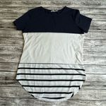 Ceasikery Women's Casual T Tee Shirt S SM Small Navy Blue White Black Colorblock Photo 2