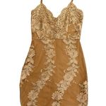 Windsor Gold & camel embroidered mini dress Photo 0