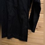 Calypso St. Barth  Size Small 3/4 Sleeve Tie Front Metallic Blouse Photo 6