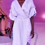 Kate Spade  | Lavender Satin Midi Dress | XXS Photo 0