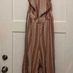 American Eagle New Women’s Mauve Striped Halter Backless Jumpsuit Size Medium Photo 0
