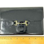 Gucci horsebit black leather trifold vintage wallet, made in Italy Photo 14