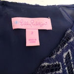 Lilly Pulitzer Carleigh Dress Geo Lace True Navy Cocktail Long Sleeve Size 2 Photo 7