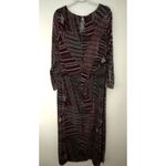 Sundance  Velvet La Donna Maxi Dress Boho Long Sleeve Printed Artsy Style Sz 4 Photo 2