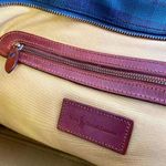 Ralph Lauren Black Watch Plaid Coated Canvas Brown Leather Top Zip Shoulder Bag Photo 6