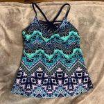 Arizona Jeans  Tankini Womens‎ Small Aztec Print Strappy Tank Swim Boho Geometric Photo 0