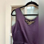 Vera Wang  | Violet Purple Broach Embellished Pockets Cocktail Party Dress Size 8 Photo 4