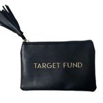 Target Black  Fund pouch with gold lettering and tassel; Wallet; Pouch Photo 0