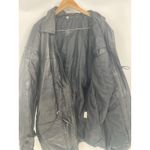 Vintage 90S Black Leather Fields Coat Mens XL toggle Closure, Leather Jacket Photo 4