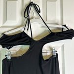 We Wore What NWT  Black Ruched Cutout Maxi Dress Jersey Knit Adjustable Straps Med Photo 1